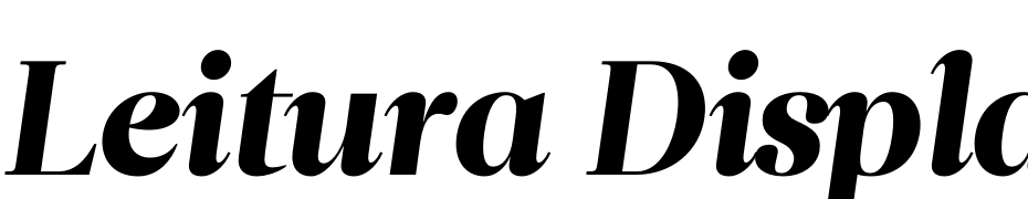 Leitura Display Italic Font Download Free